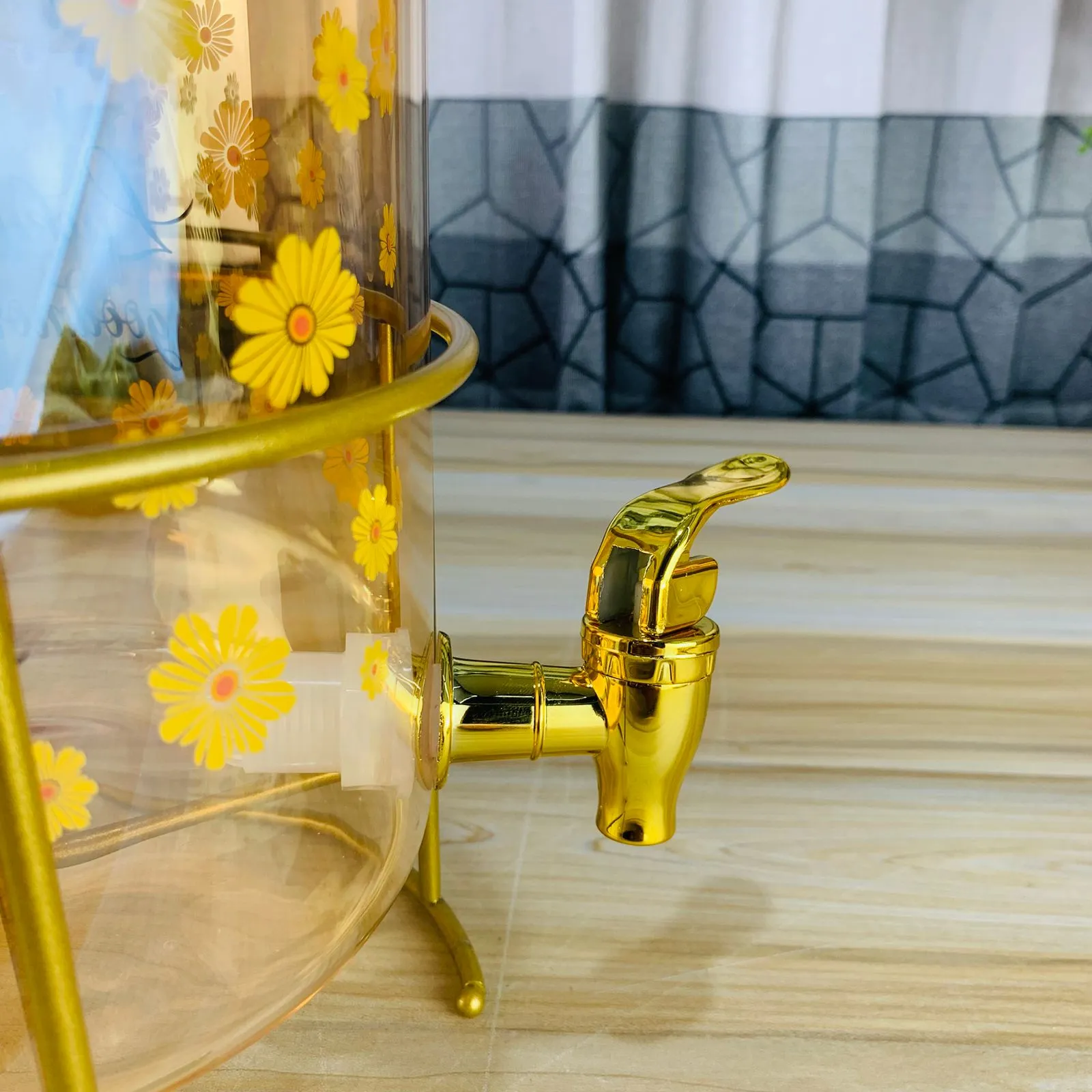3.6 Liter Yellow Flower Juice Dispenser 00916 - Image 4