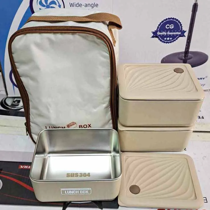 3pcs Square Airtight Lunch Box 01312