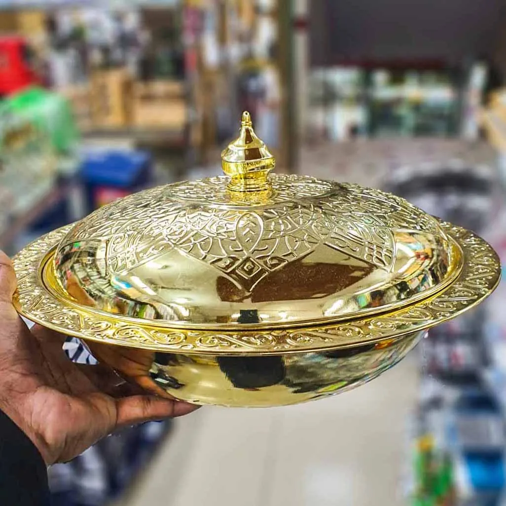 Stainless Steel Golden Serving Bowl 01262