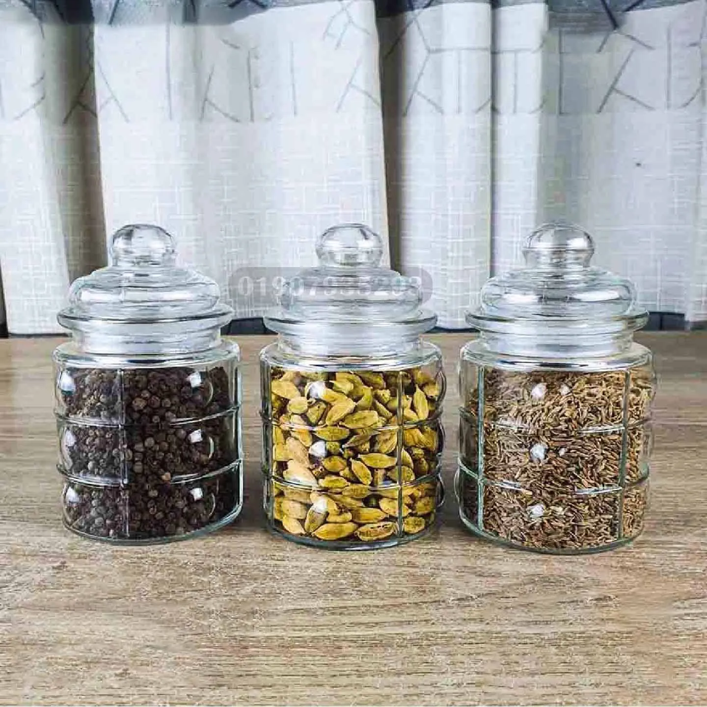 3pcs Airtight Glass jar 00609