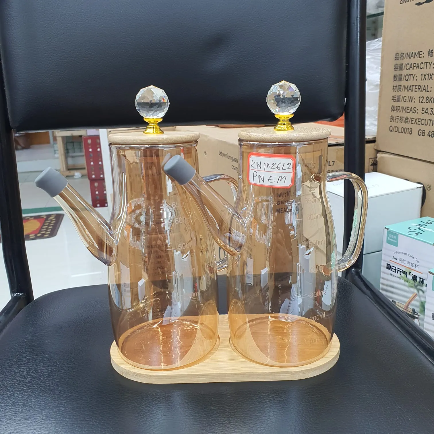650ml 2pcs Oilpot with Stand 00976