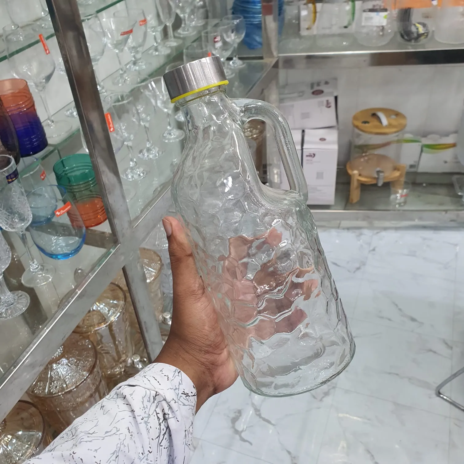 1000ml Glass handle bottle(ice) 01370