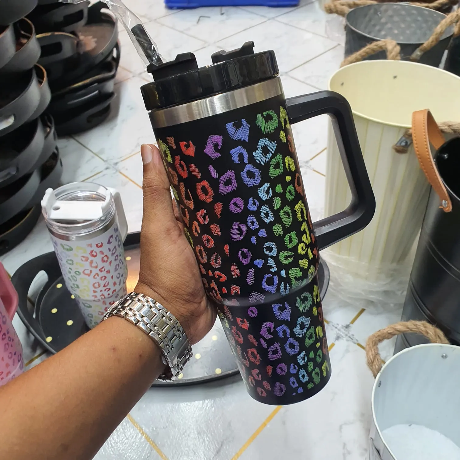 Hot and Cold Thermal Water bottle (Leopard) 01136 - Image 5