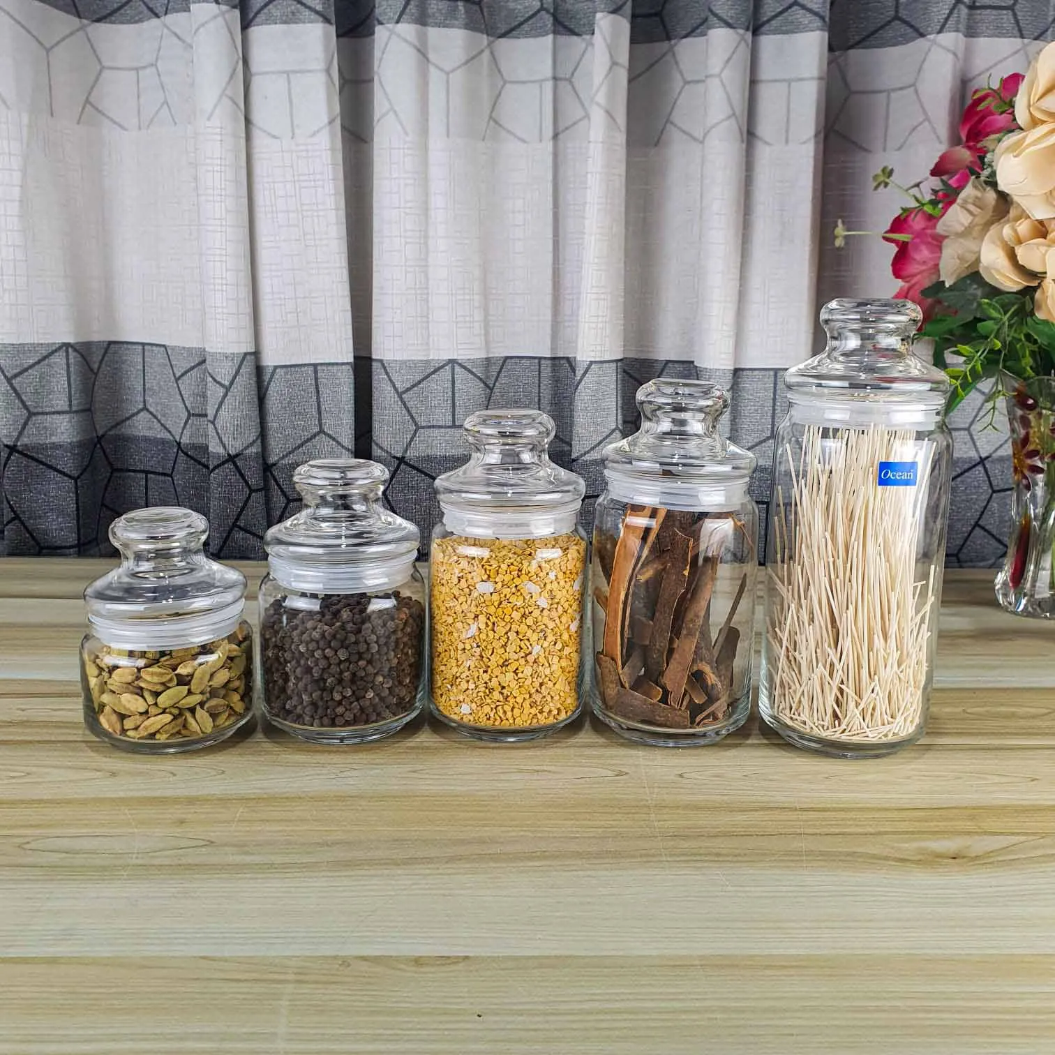 Ocean Crystal Airtight Glass jar 5pcs Set 01225