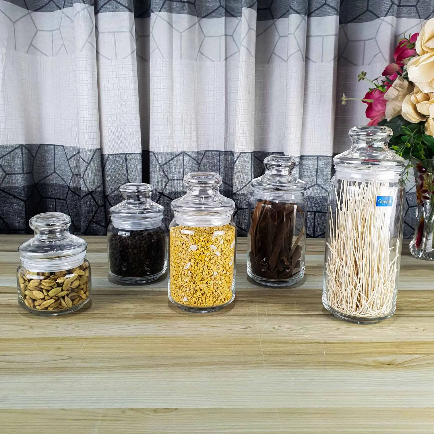 Ocean Crystal Airtight Glass jar 5pcs Set 01225