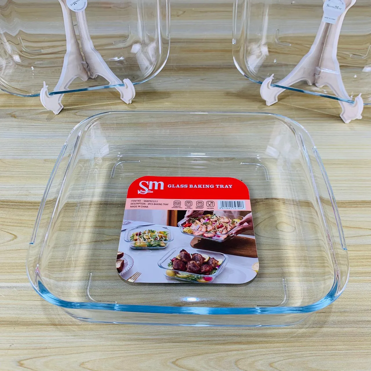 3pcs Square Glass Serving Dish DD 01159 - Image 3