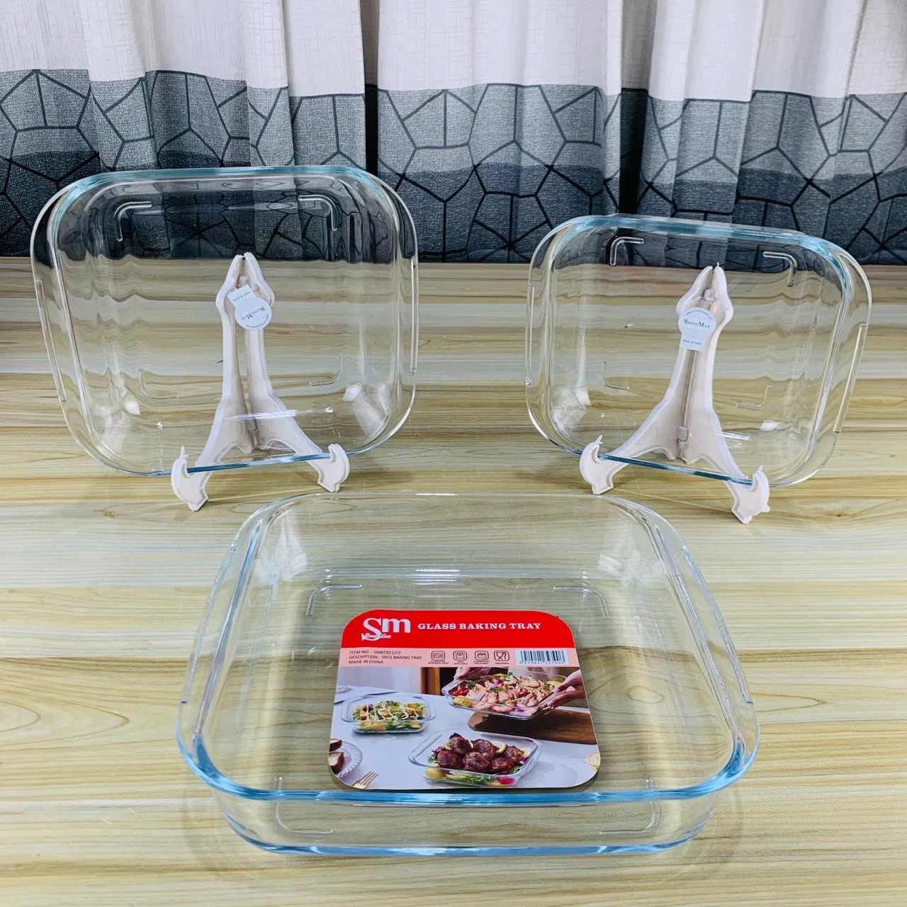 3pcs Square Glass Serving Dish DD 01159 - Image 4