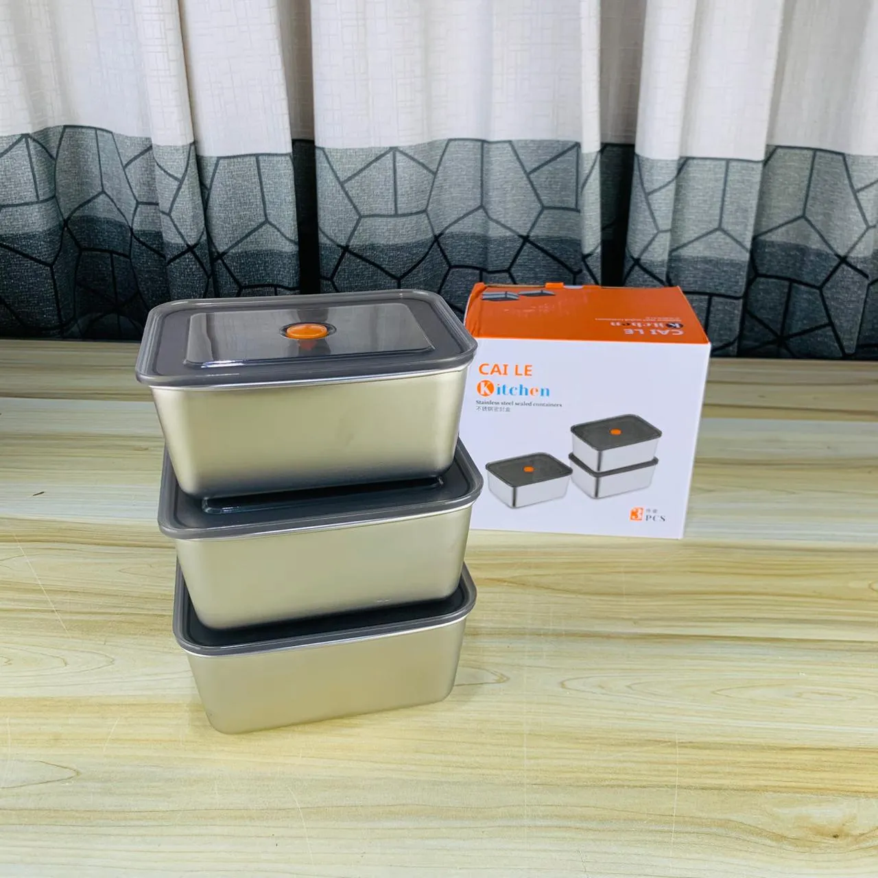 Stainless Steel Airtight Food Container Box 01287