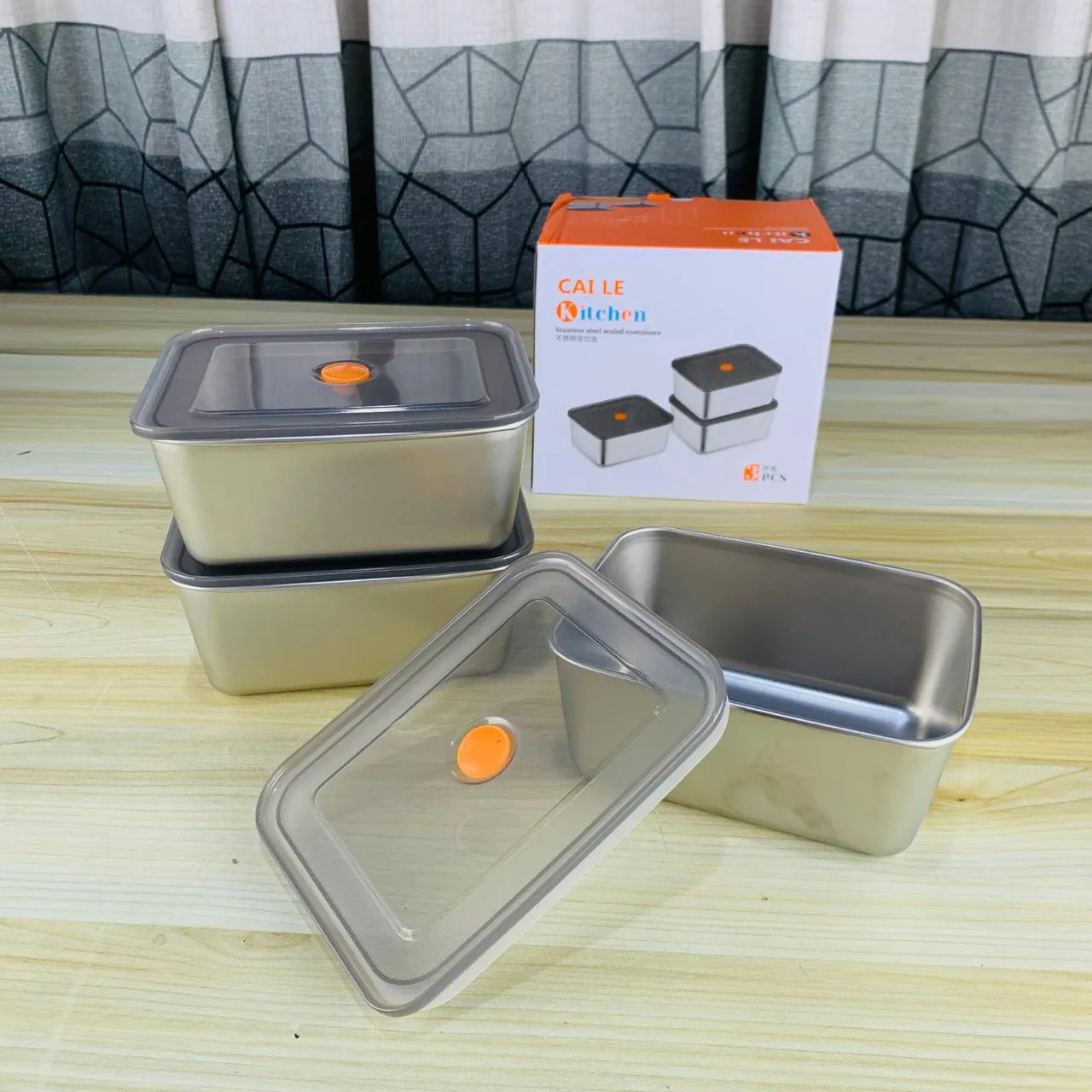 Stainless Steel Airtight Food Container Box 01287 - Image 4