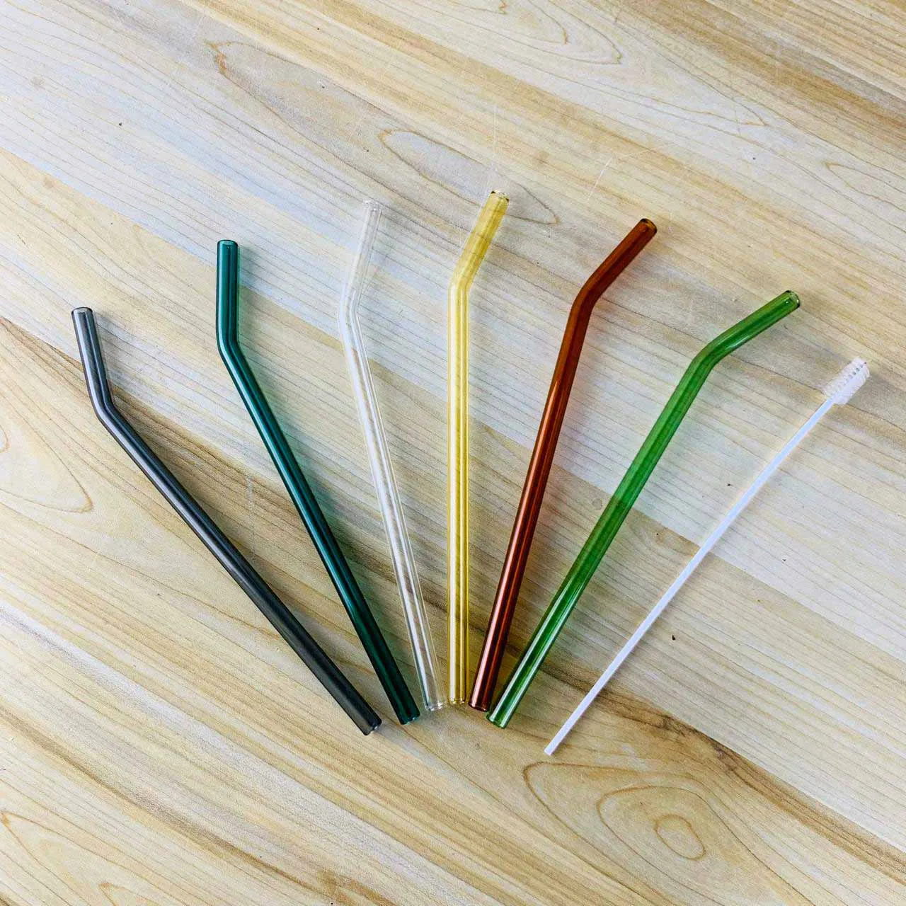 Multicolor Glass Straws With Brush 00658 - Image 3