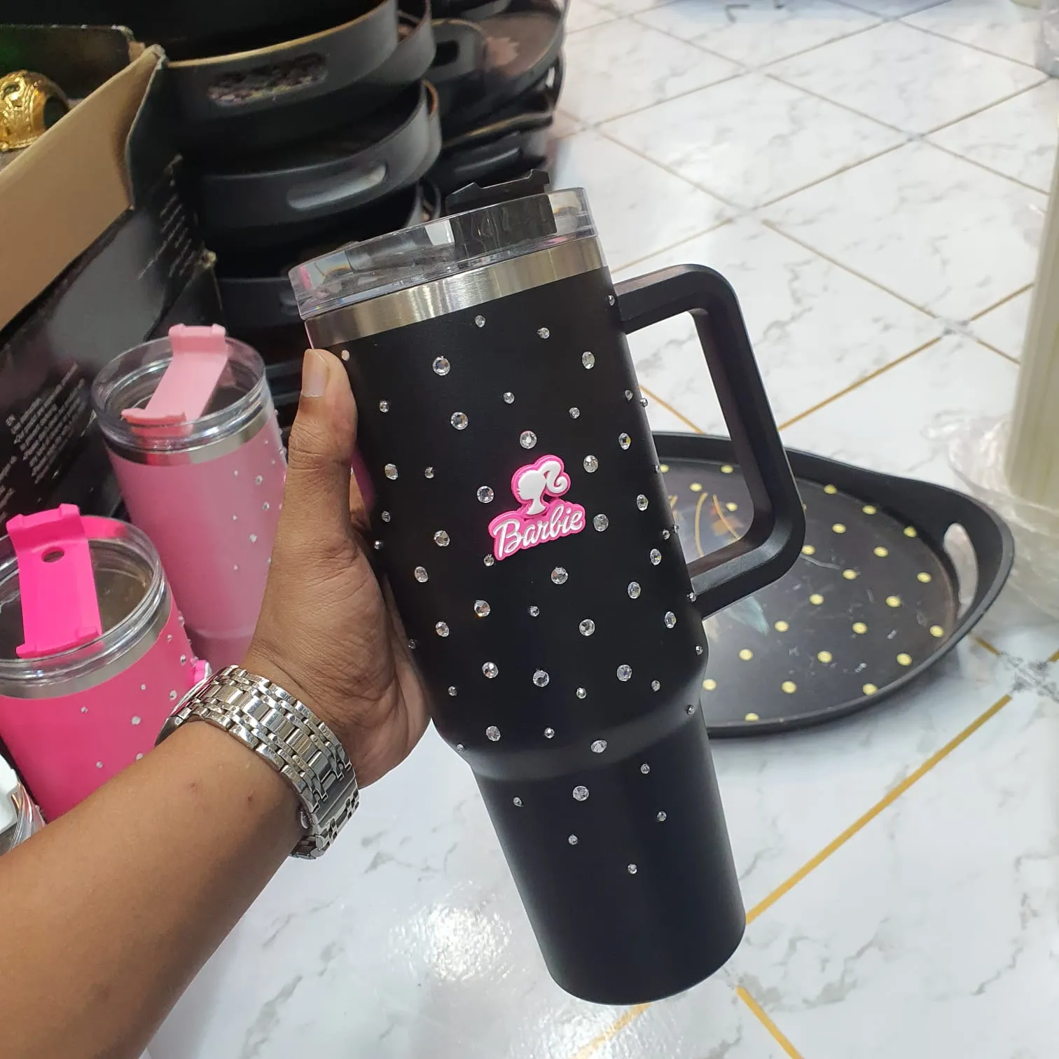 Hot and Cold Thermal Water bottle (Barbie) 01137 - Image 3