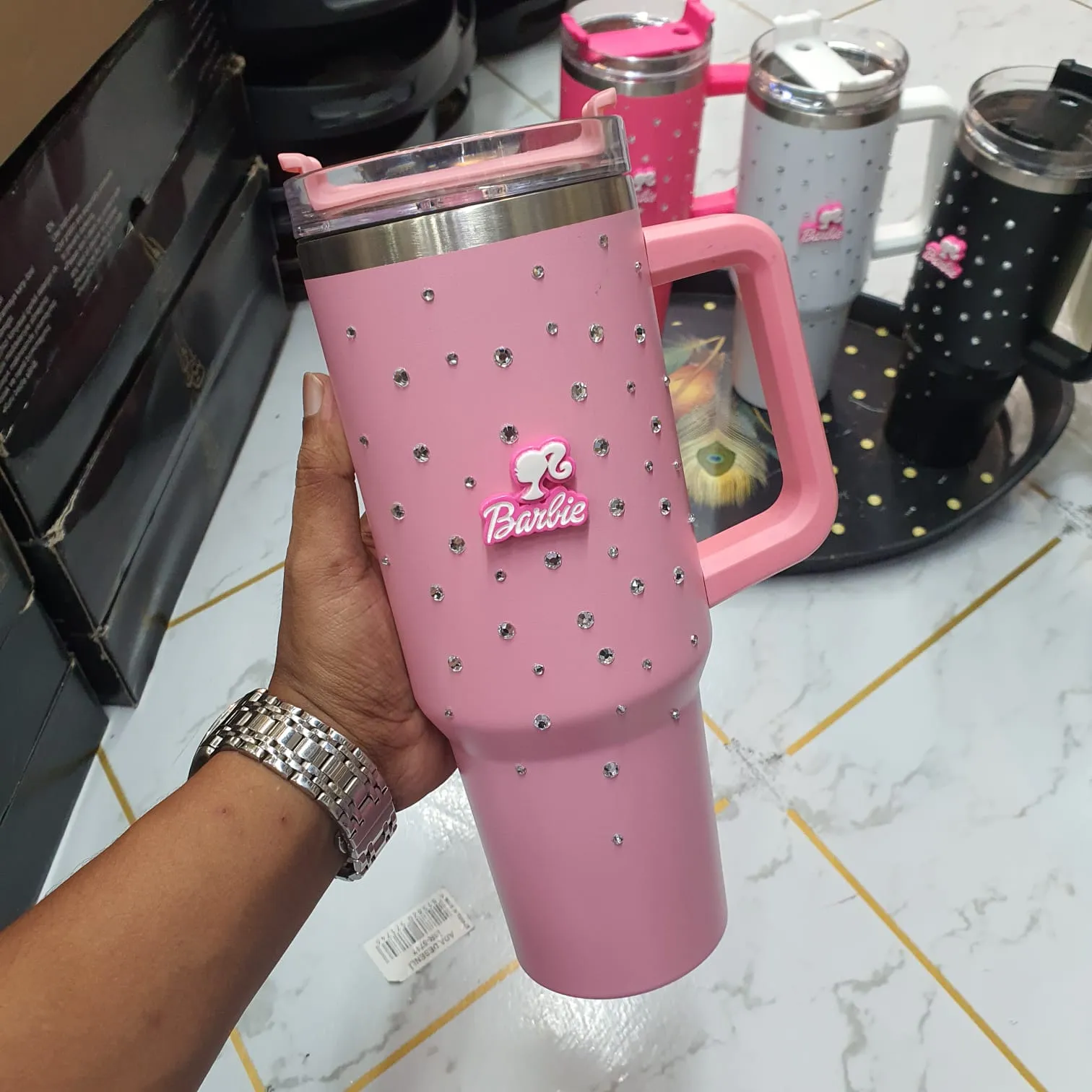 Hot and Cold Thermal Water bottle (Barbie) 01137 - Image 5