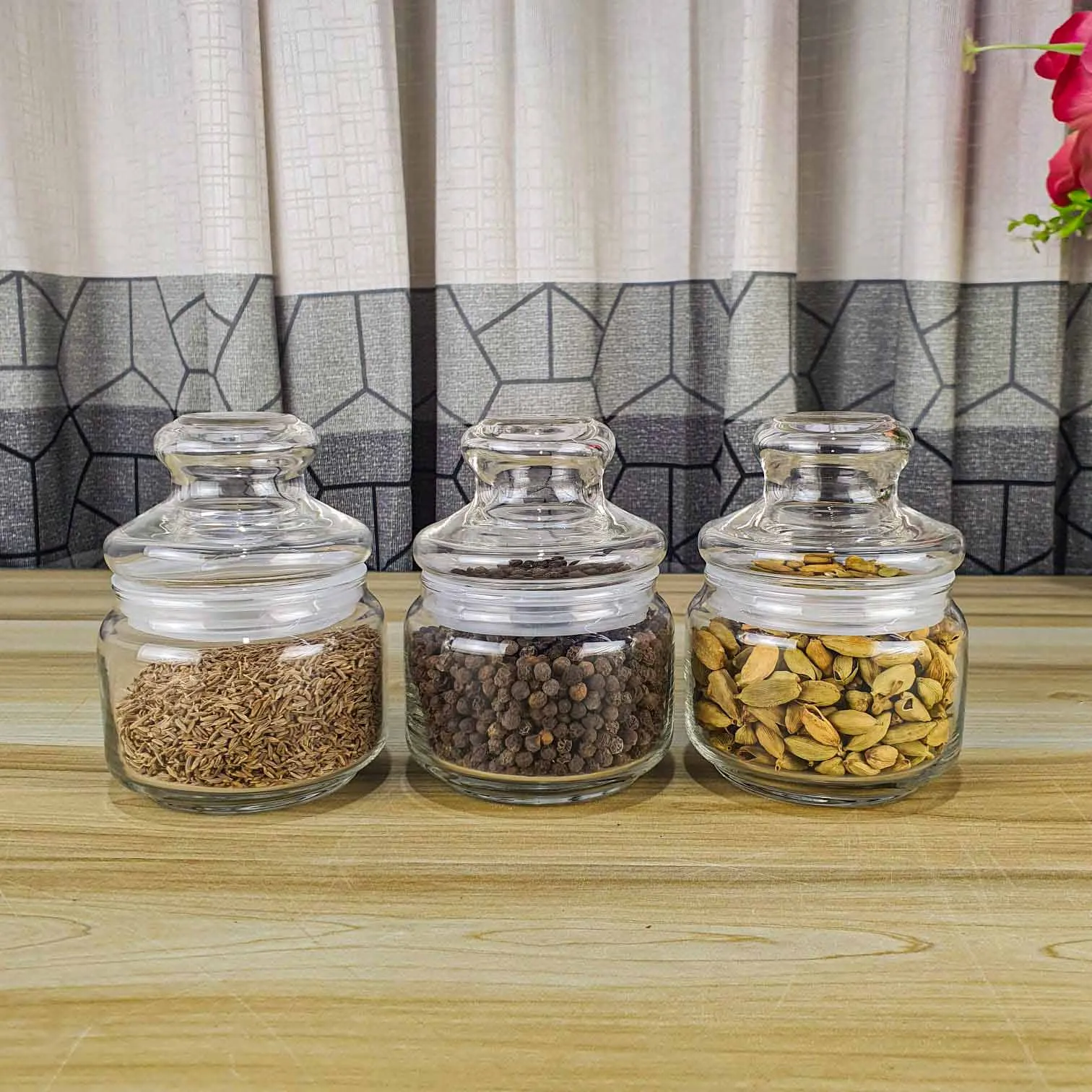 3pcs 325ml Ocean Crystal Airtight Glass jar 01225