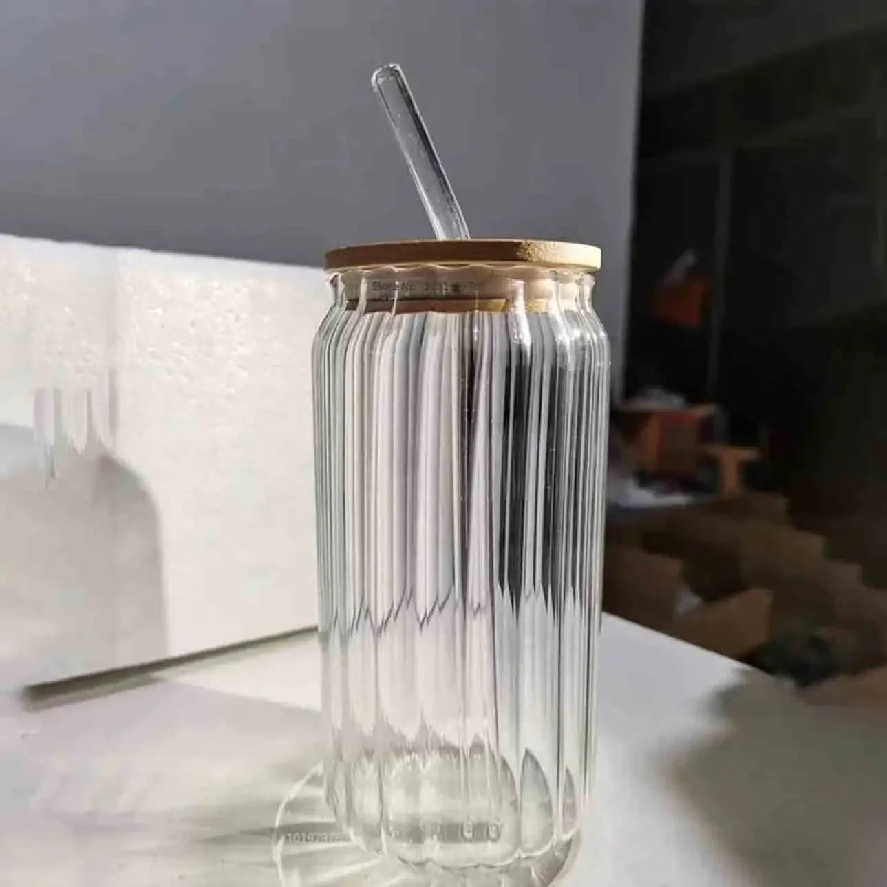 Crystal Can shape Juice pot (steip) 00136