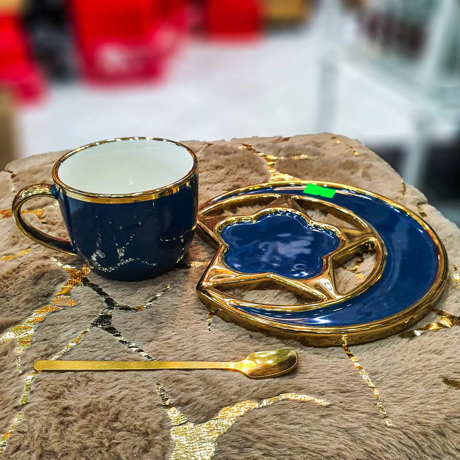 Ceramic Cup with Tray Star 6-7  01153