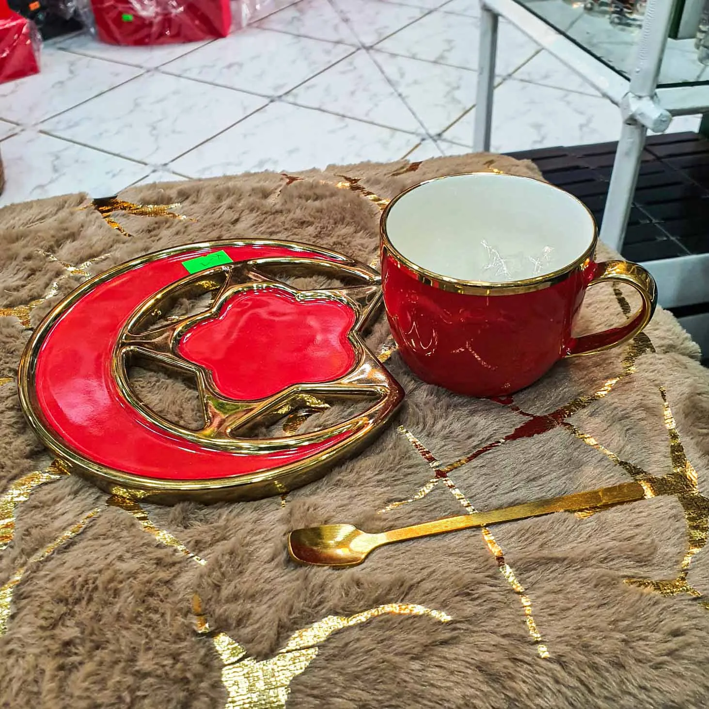 Ceramic Cup with Tray Star 6-7  01153 - Image 3