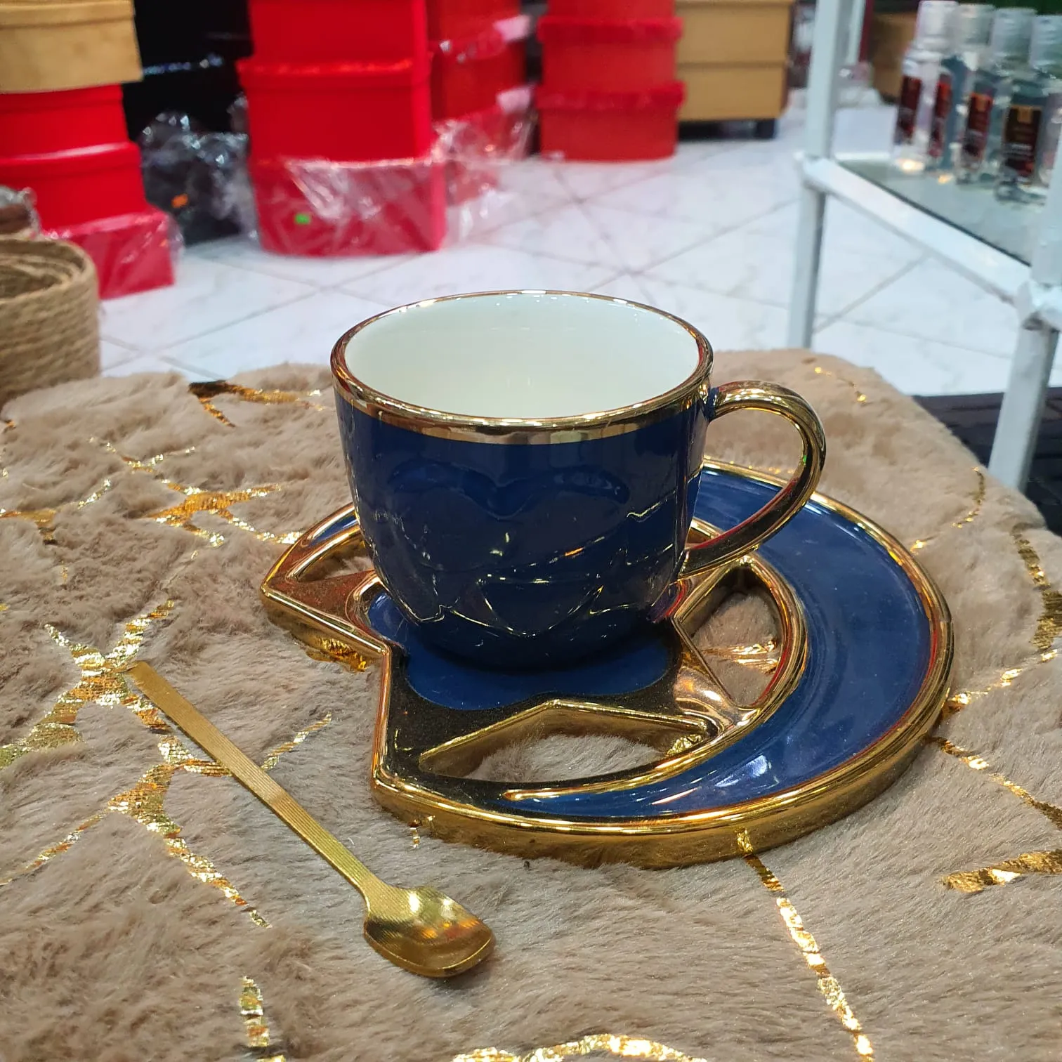 Ceramic Cup with Tray Star 6-7  01153 - Image 4