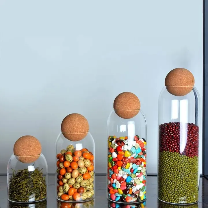 4pcs Food Storage Tank Ball Lid Jar 01101