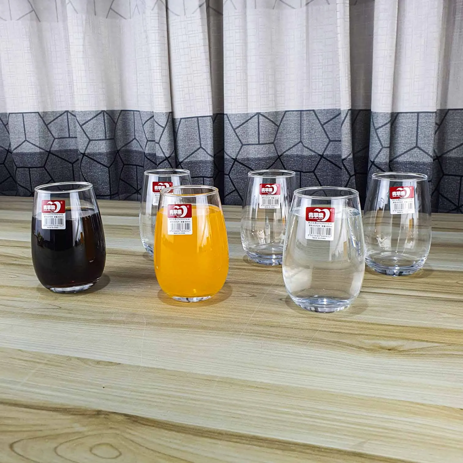 Deli Glass Oval Plain 400ml AH 01274