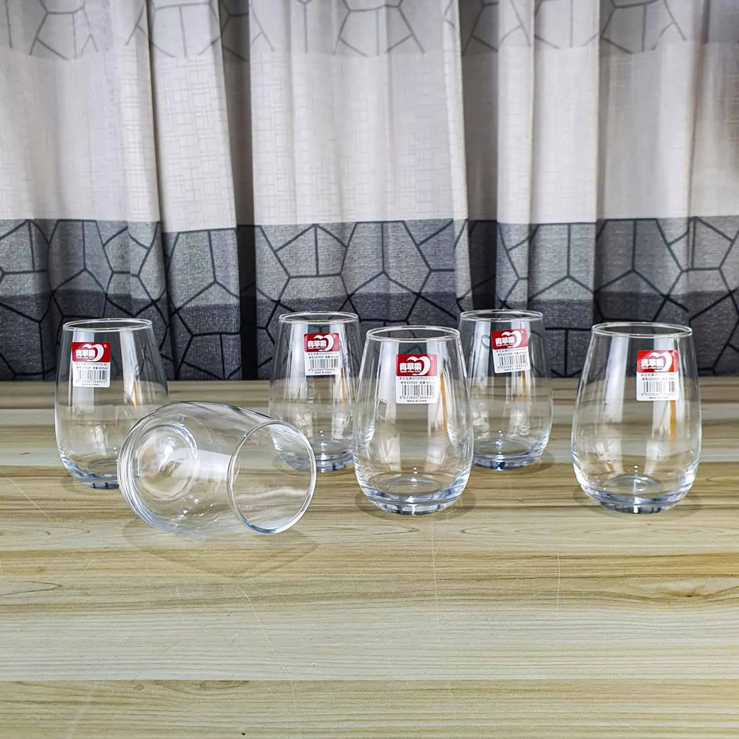 Deli Glass Oval Plain 400ml AH 01274