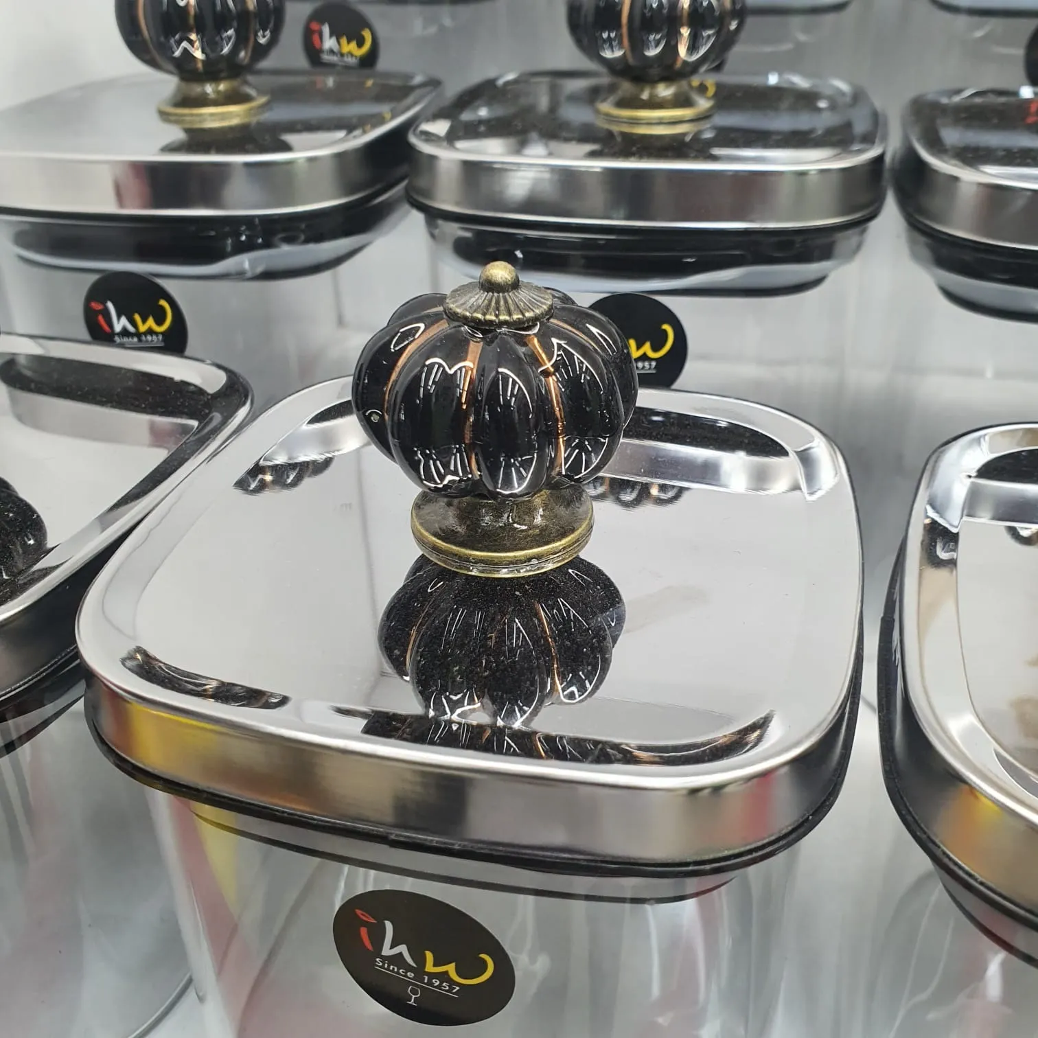 3pcs Square Glass jar Set UE 01305