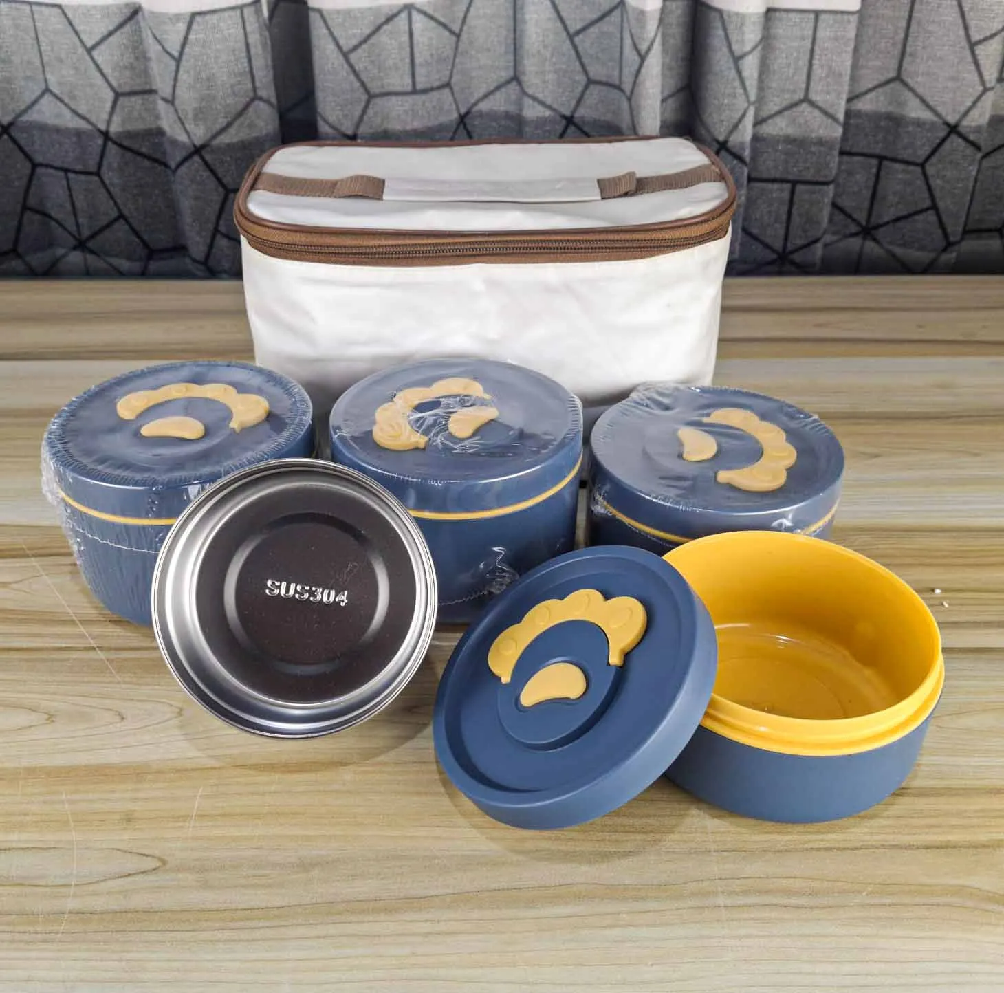 4Pcs Stainless steel Lunch box with bag 00039 - Image 7