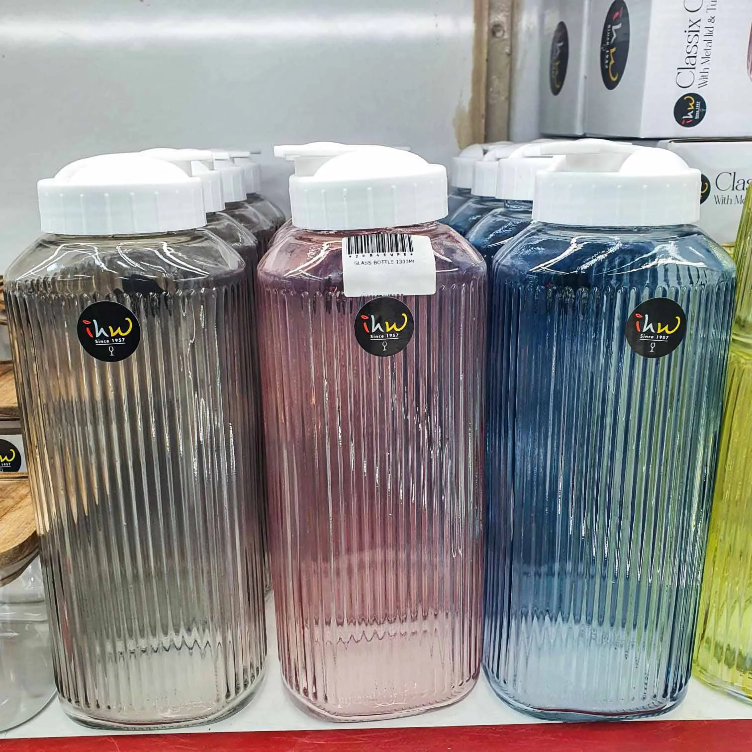 1300ml Glass Water Bottle UE 01306