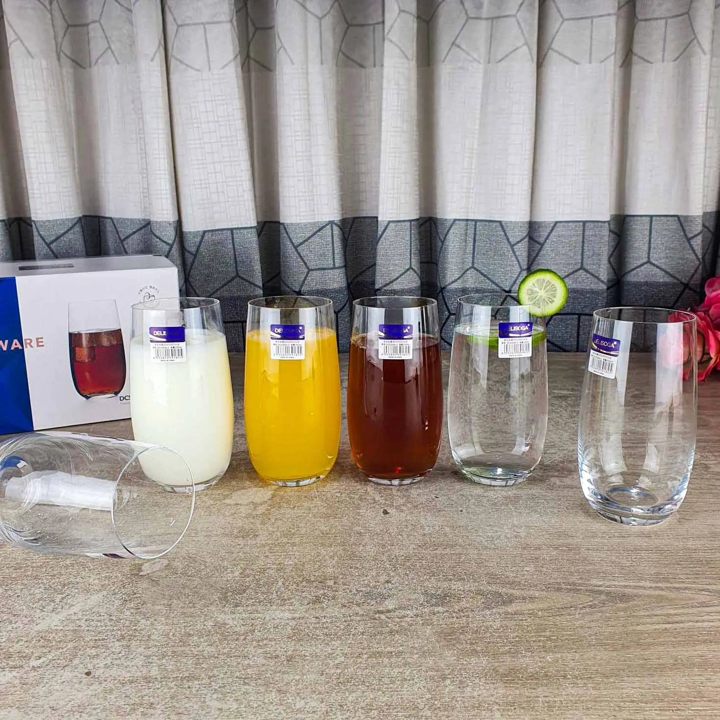 520ml 6 Pcs Transparent Glass 00733