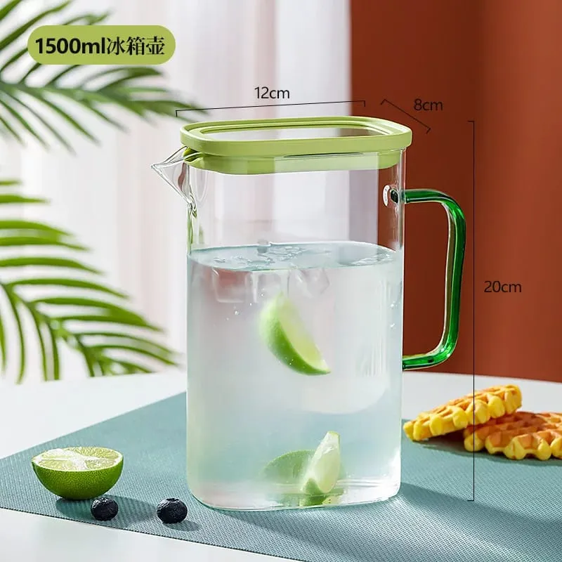 Silicone  lid Glass Water Jug GBH125-1 01094