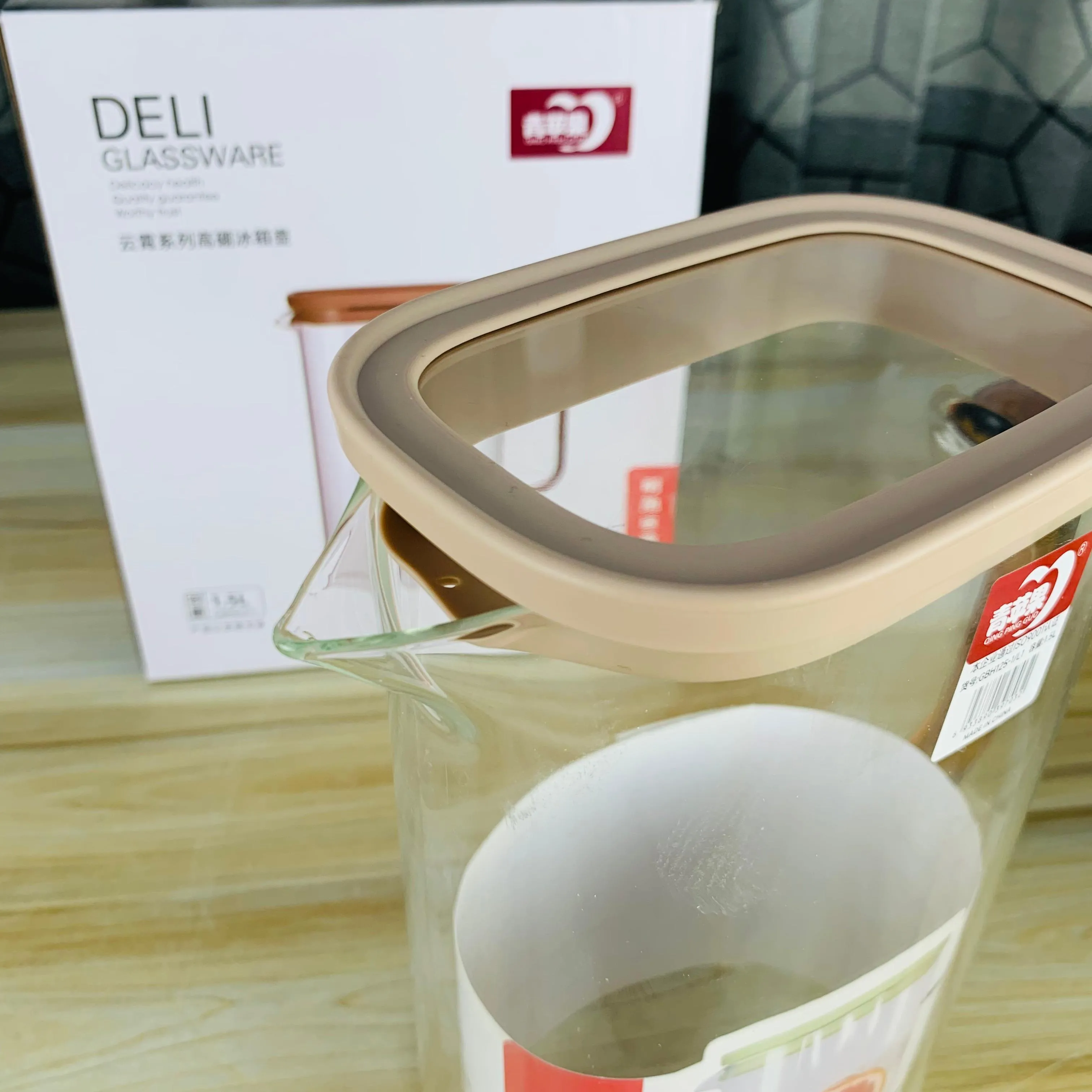 Silicone  lid Glass Water Jug GBH125-1 01094 - Image 4