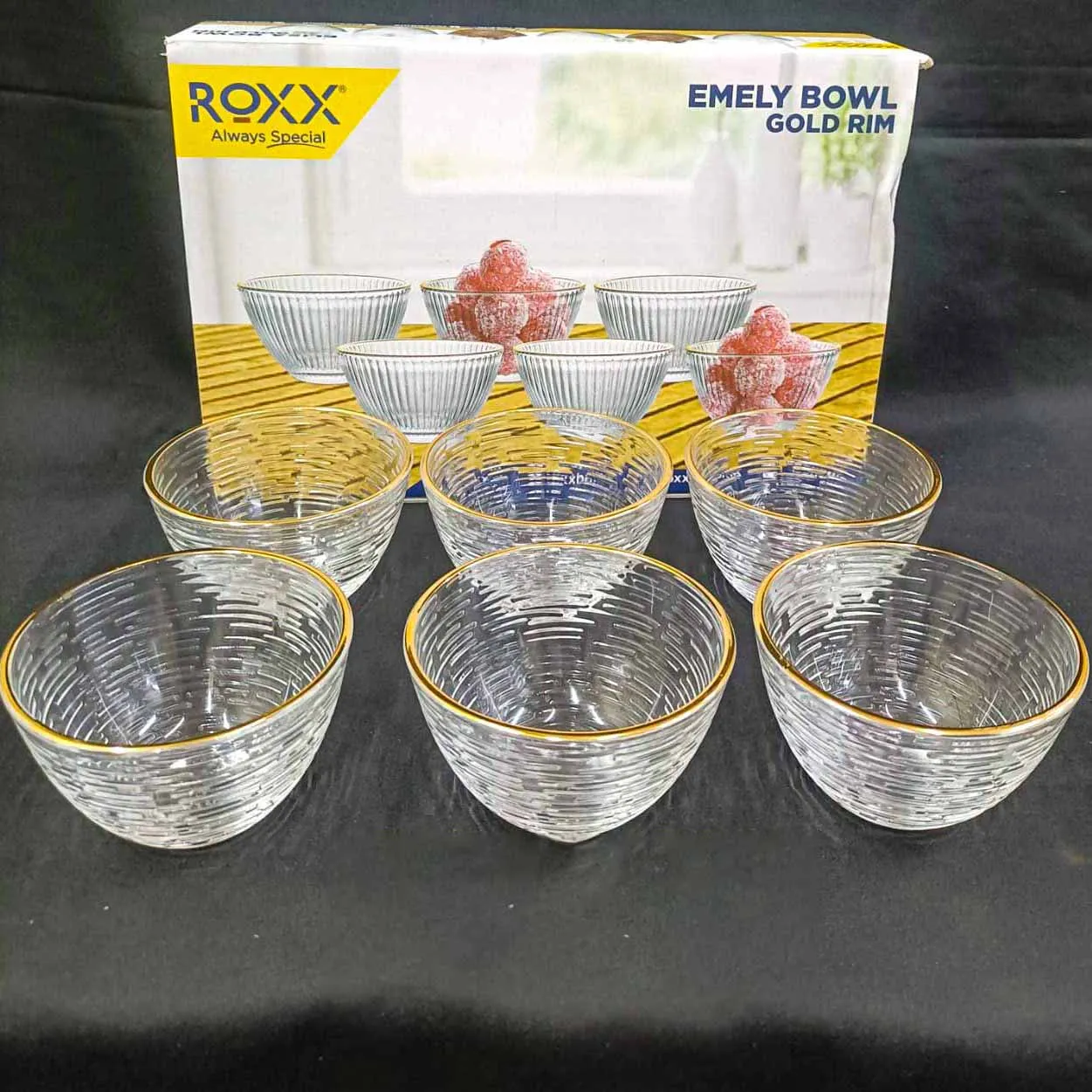 Gold Rim 210ml Round Desert Bati CTG 00871