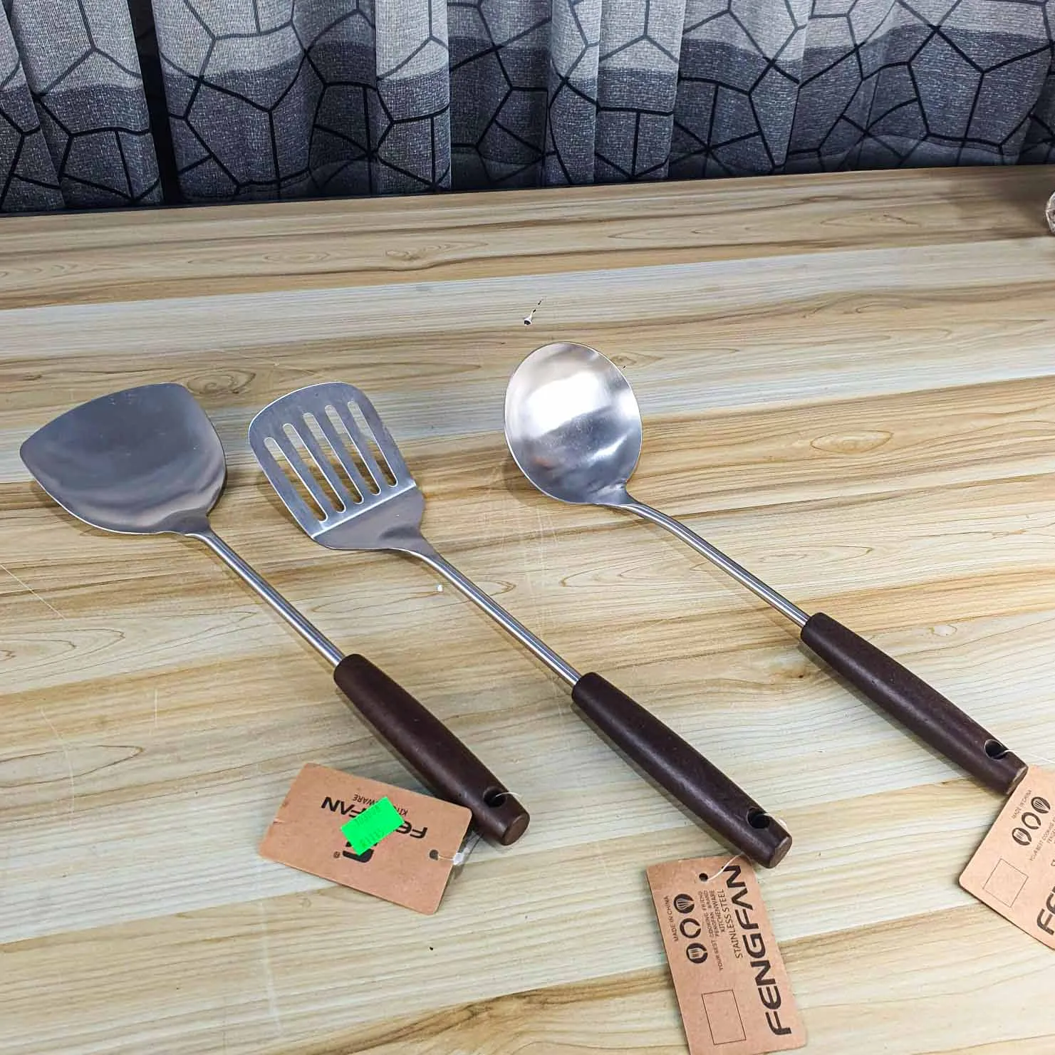 3pcs Wooden Handle Spoon Set MSM 01102
