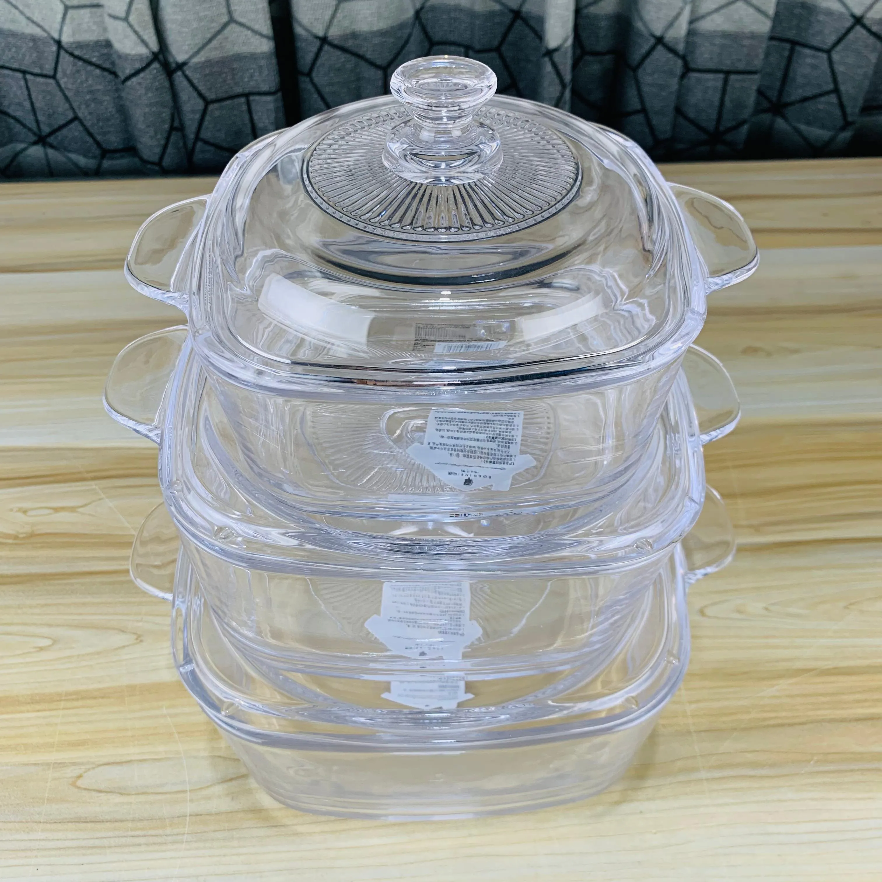 3pcs Pougine Square Serving dish with lid 00999 - Image 4