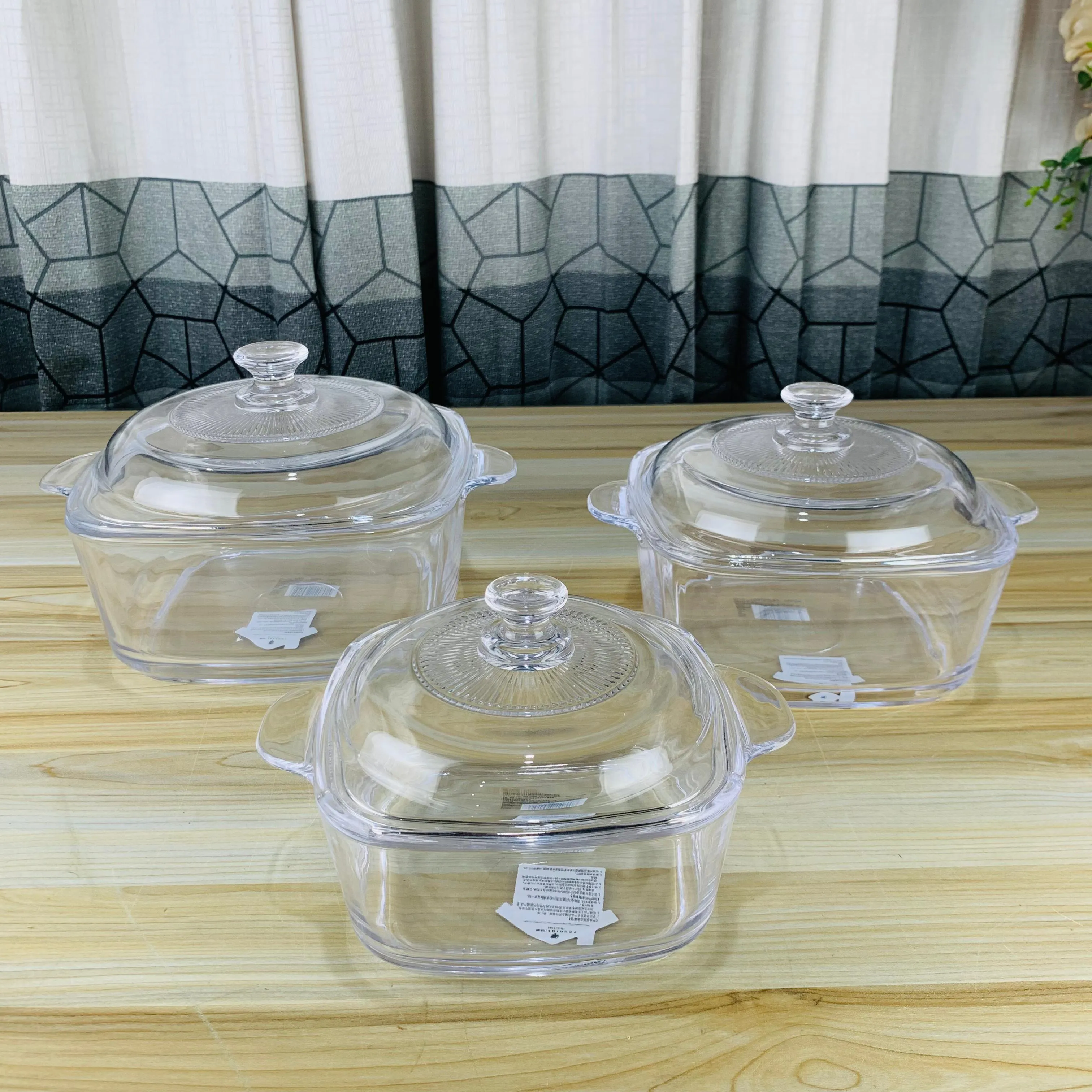 3pcs Pougine Square Serving dish with lid 00999 - Image 5