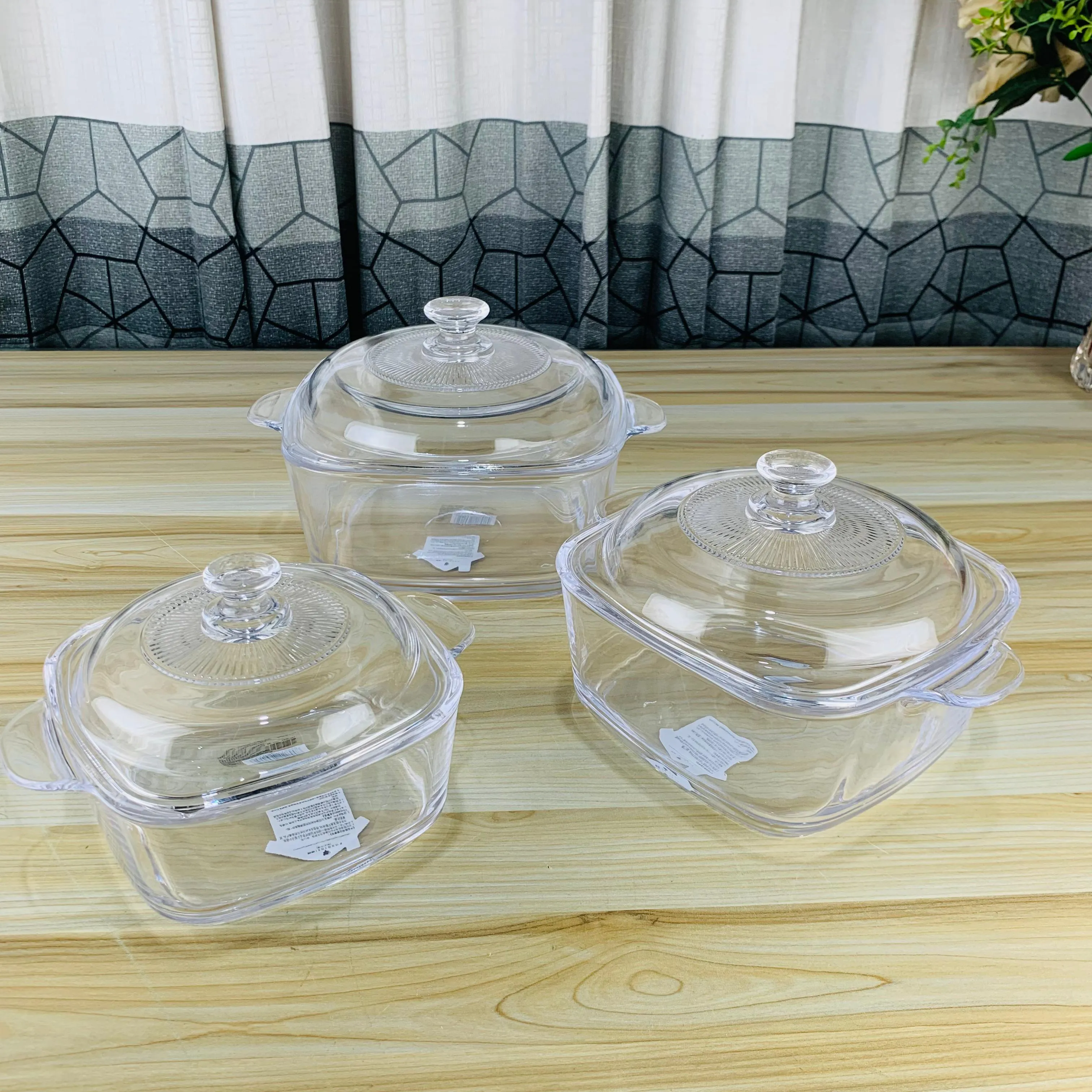 3pcs Pougine Square Serving dish with lid 00999 - Image 6