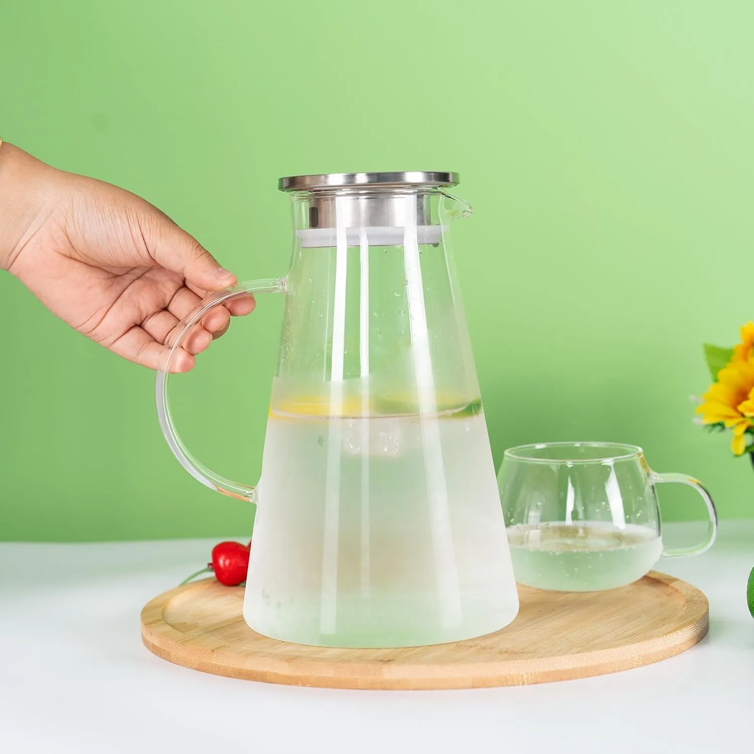 1800ml Glass Water Jug (02-ML) 01394