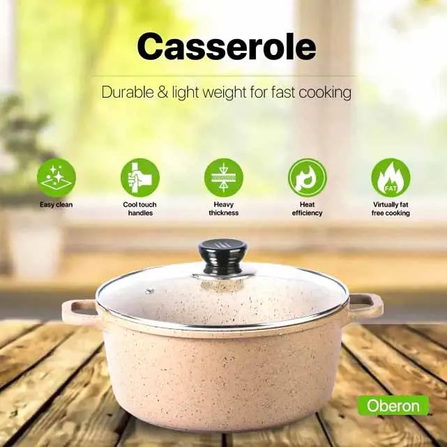 26cm Casserole with lid BDKore 01244