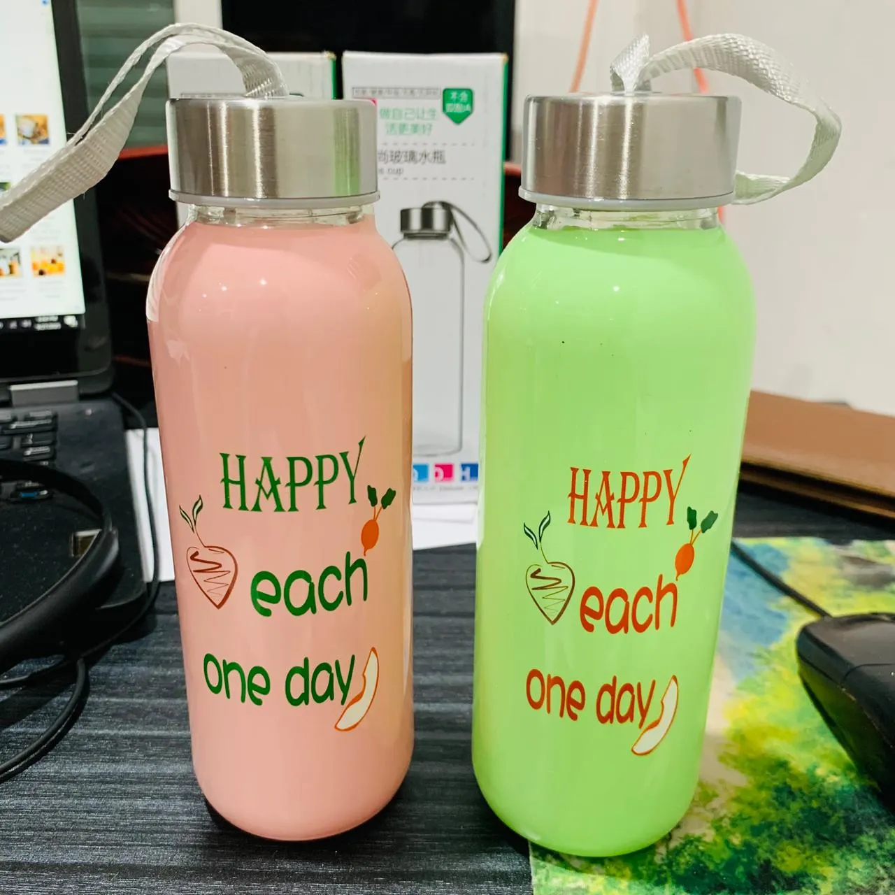 300ml Glass Water Bottle 01296