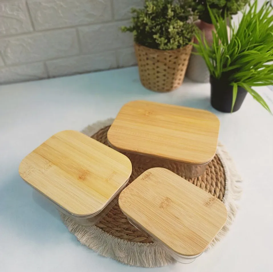 3pcs Wooden lid Airtight Bati Set 01135 - Image 4