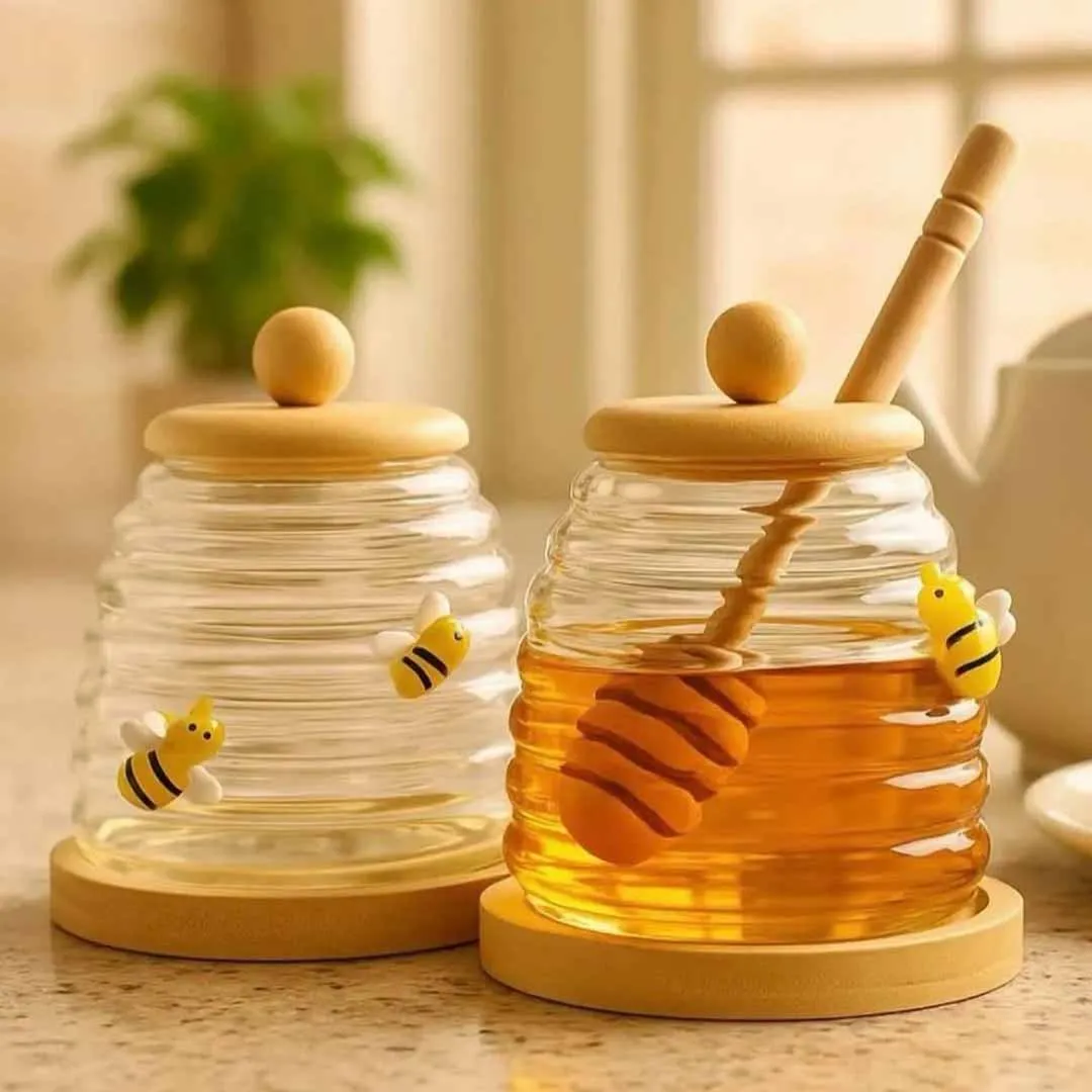 Honey Bee GLass Jar 01406