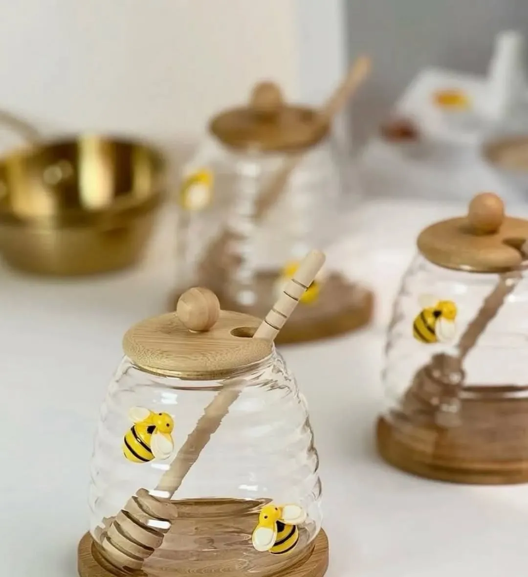 Honey Bee GLass Jar 01406 - Image 3