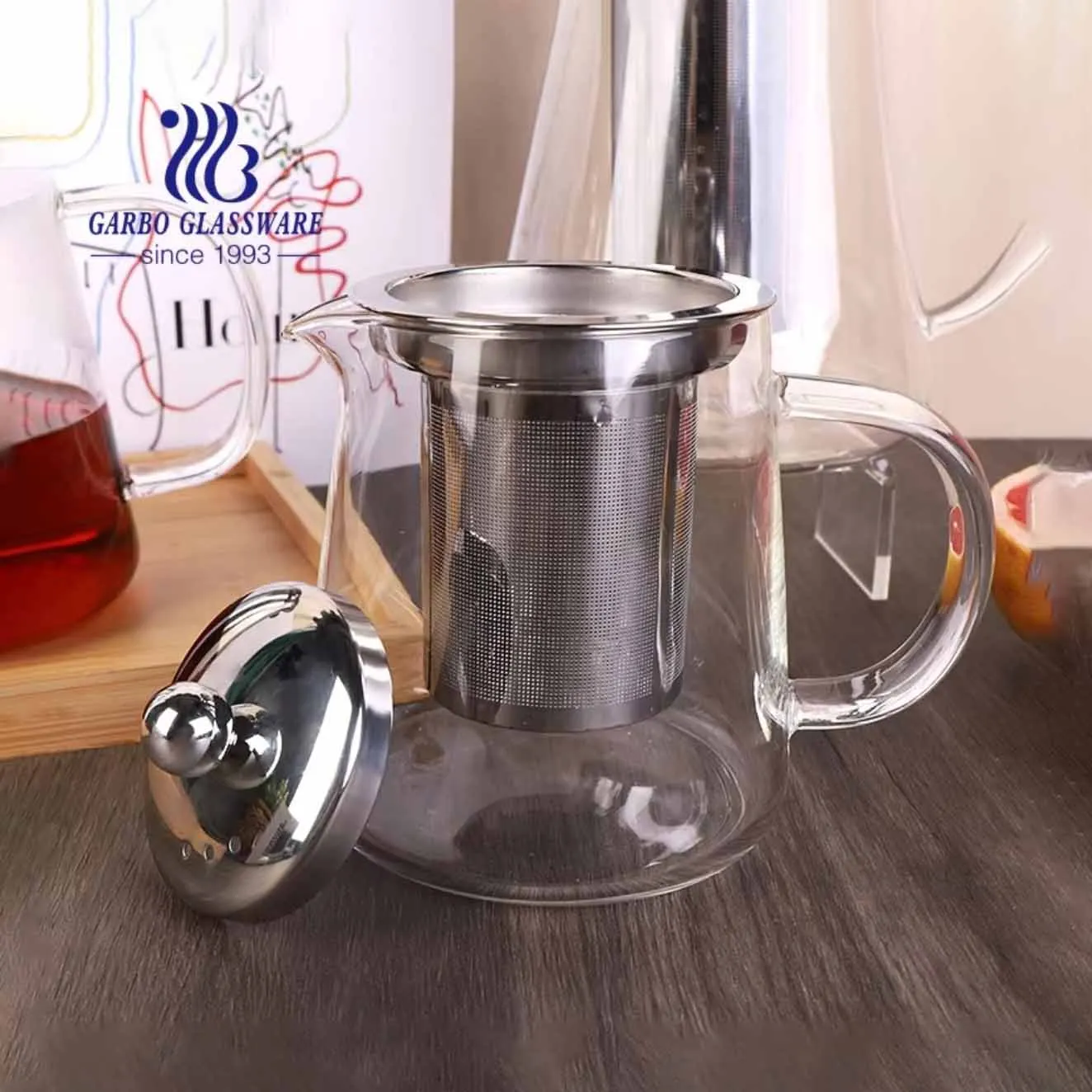 Fire Proof Glass kettle 01373