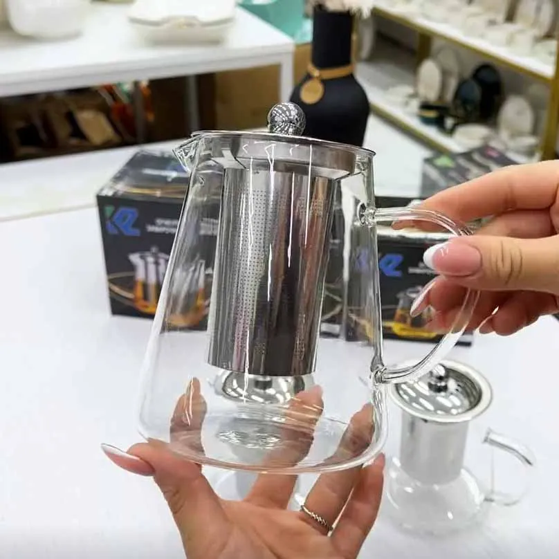 Fire Proof Glass kettle 01373