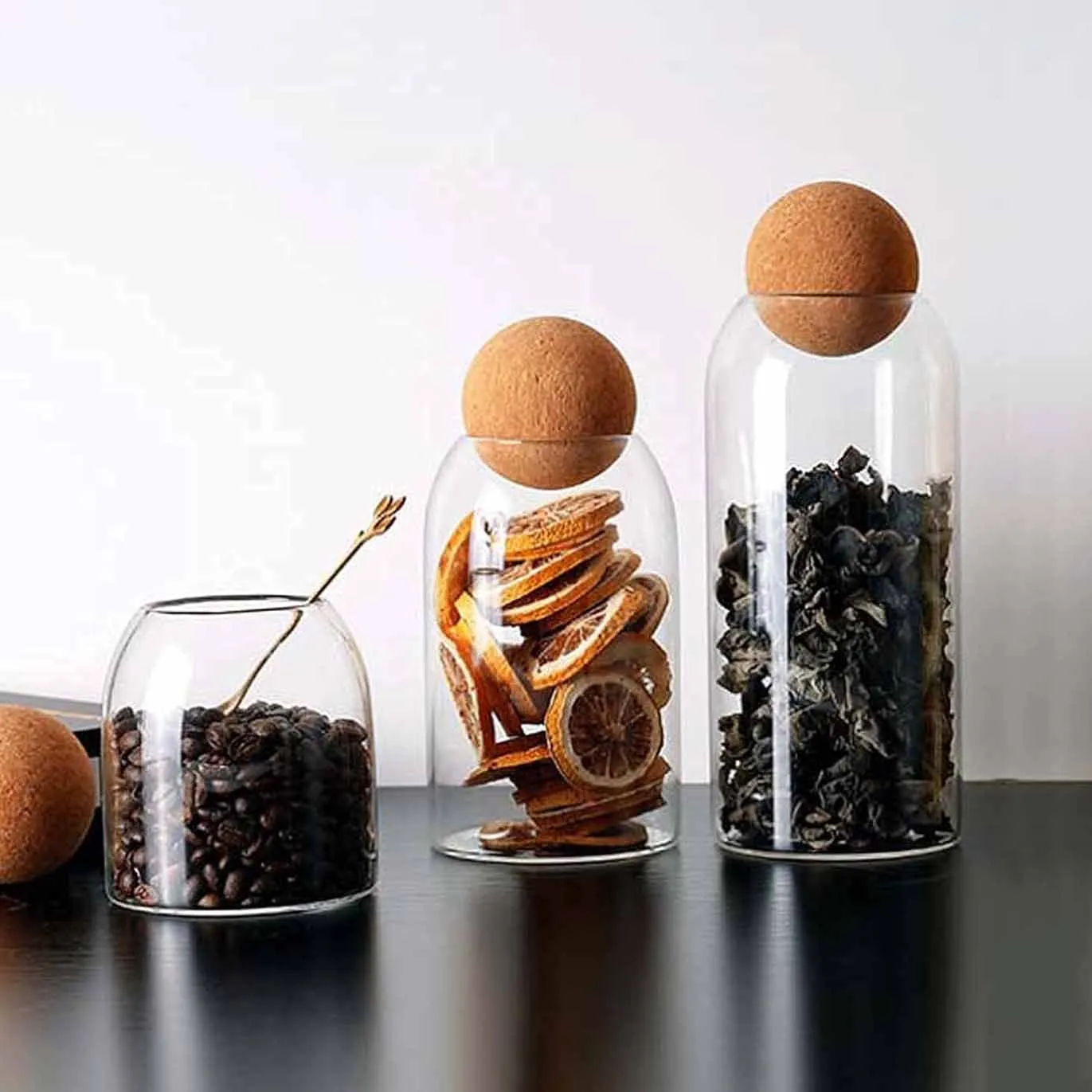 3pcs Food Storage Tank Ball Lid Jar 01101