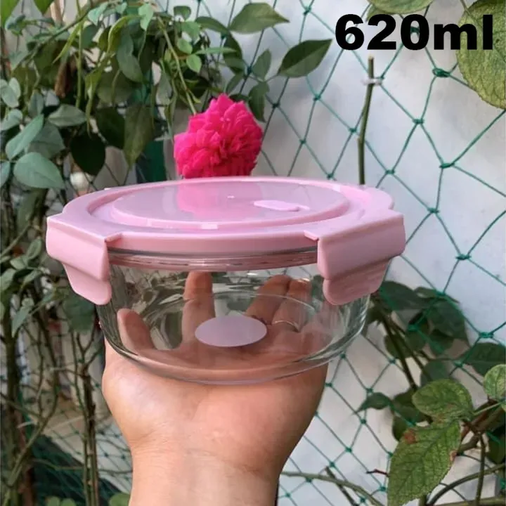 3pcs Round Pink Airtight Bati Set 01270 - Image 3