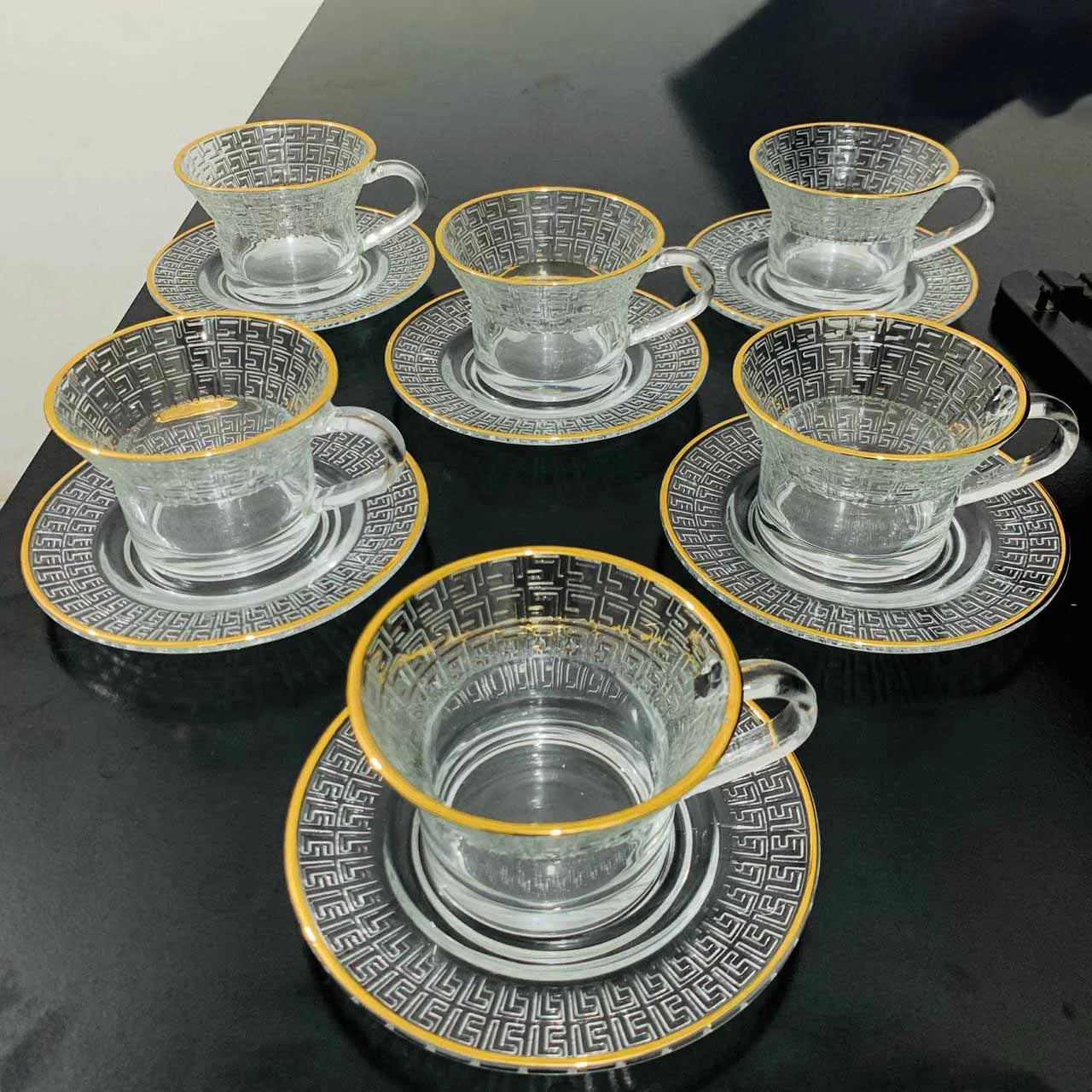 6pcs Tea Cup Set with Saucer HH-102  01187