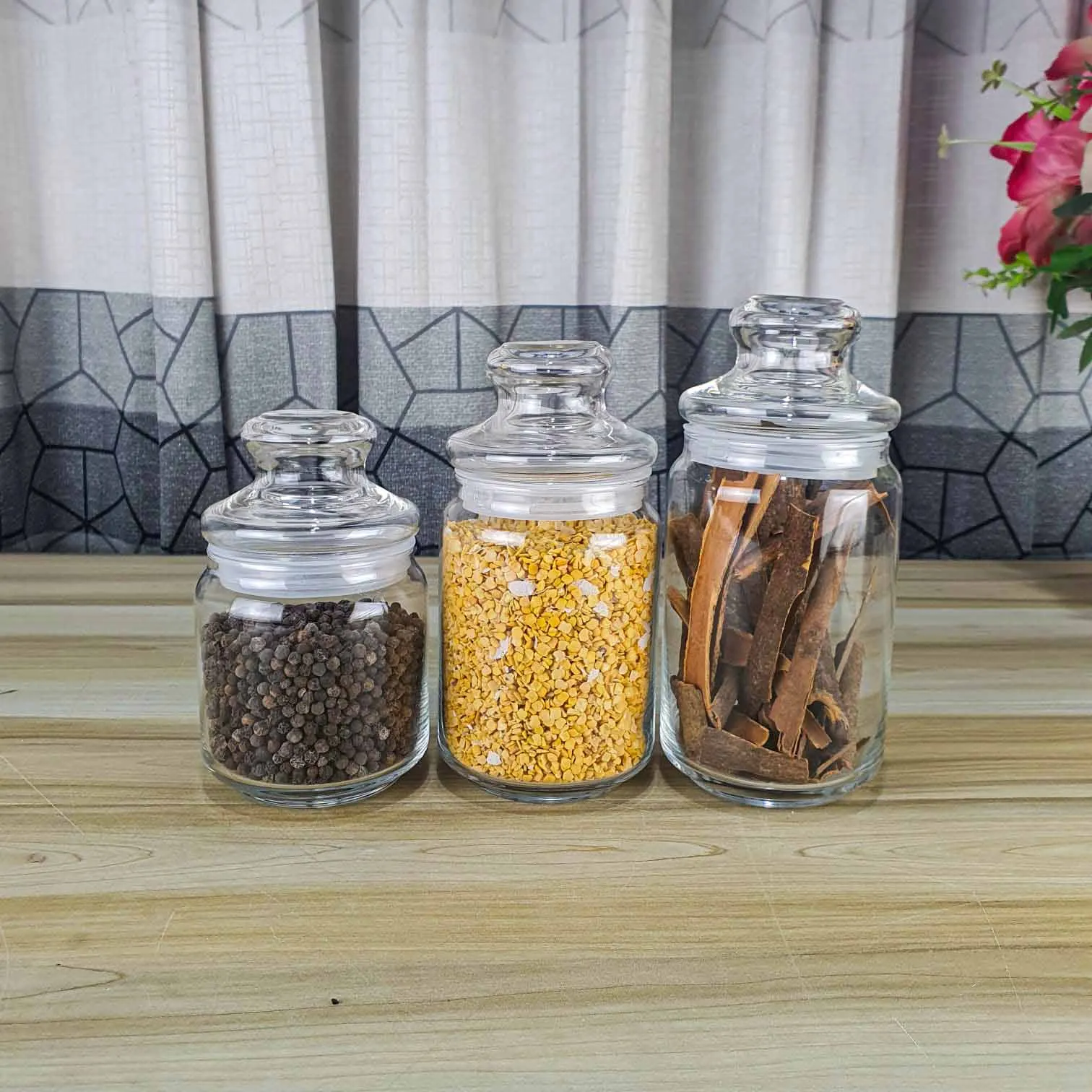 Ocean Crystal Airtight Glass jar 3pcs Set Medium-01225
