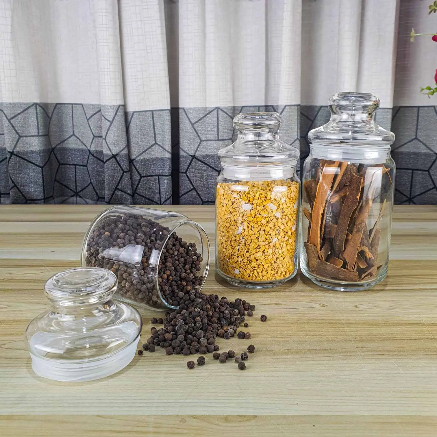 Ocean Crystal Airtight Glass jar 3pcs Set Medium-01225