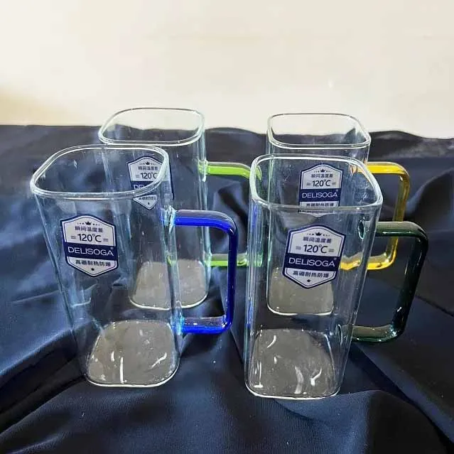 400ml 4pcs Borosilicate glass mug Square 01376 - Image 6
