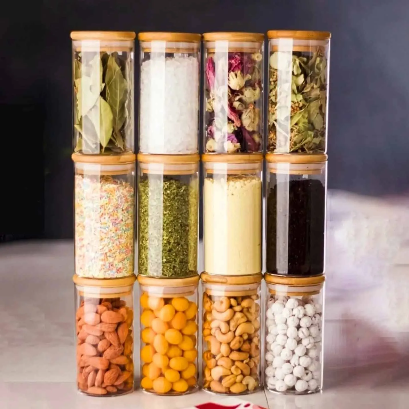 320ml 3pcs Round Glass Airtight Jar Set 01106